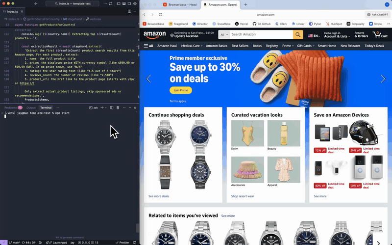 Compare Amazon prices across countries demo