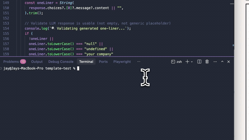 Extract company data from websites demo